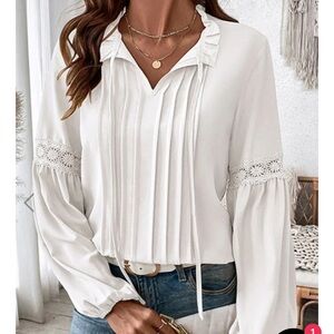 Elegant White Women's Blouse